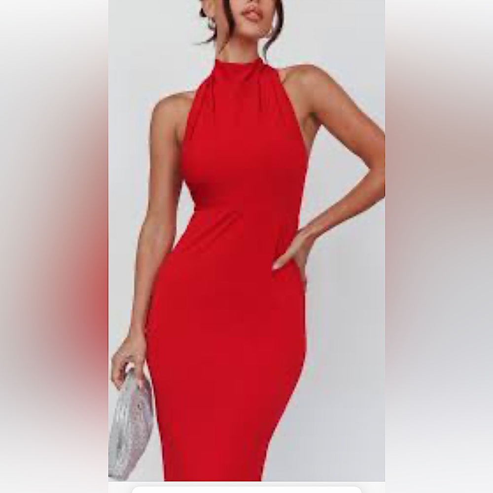New Cherry Red sleeveless dress